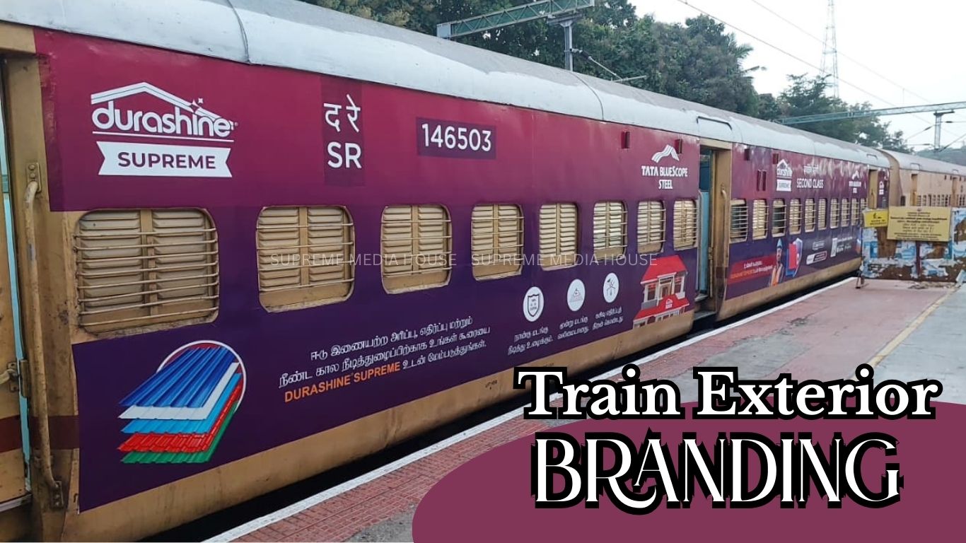 Train exterior branding campaign